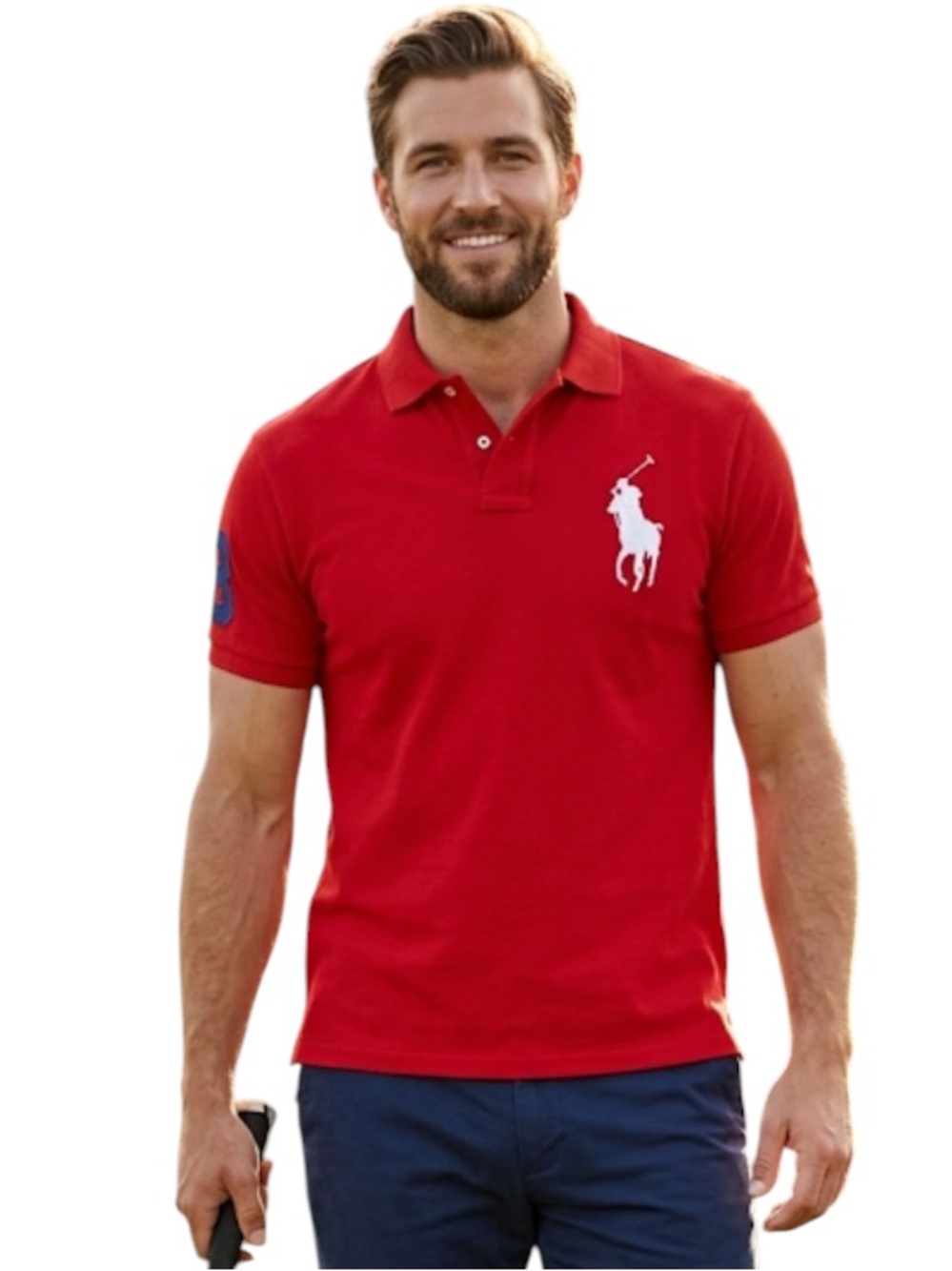 Polo Ralph Lauren Red Big Pony Mesh 100% Cotton Polo Shirt Size 3XB
HH